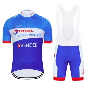 Tenue Cycliste et Cuissard à Bretelles 2020 Total Direct Energie N002